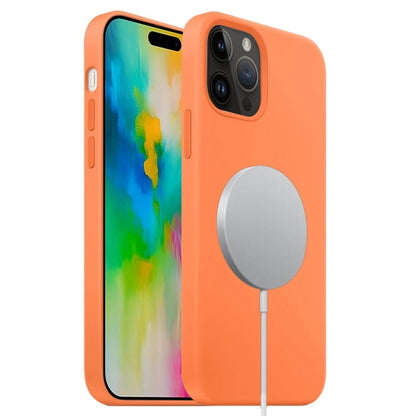 For iPhone 16 Pro Liquid Silicone Full Coverage MagSafe Phone Case(Orange) by buy2fix