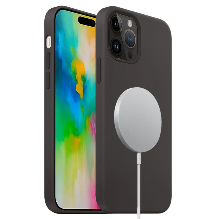 For iPhone 16 Pro Liquid Silicone Full Coverage MagSafe Phone Case(Black) by buy2fix
