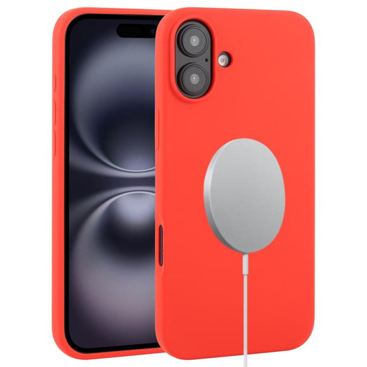 For iPhone 16 Plus Liquid Silicone Full Coverage MagSafe Phone Case(Red) - iPhone 16 Plus Cases by buy2fix | Online Shopping UK | buy2fix