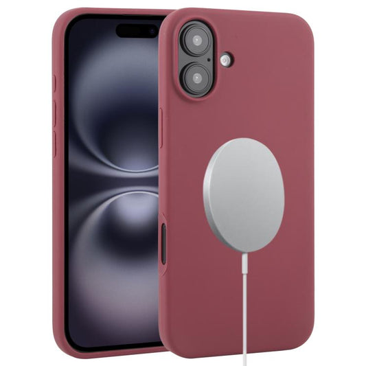 For iPhone 16 Plus Liquid Silicone Full Coverage MagSafe Phone Case(Wine Red) - iPhone 16 Plus Cases by buy2fix | Online Shopping UK | buy2fix