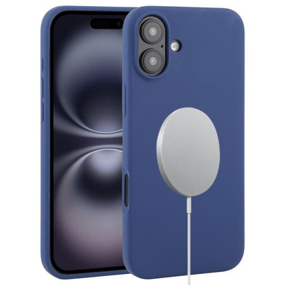 For iPhone 16 Liquid Silicone Full Coverage MagSafe Phone Case(Navy Blue) - iPhone 16 Cases by buy2fix | Online Shopping UK | buy2fix