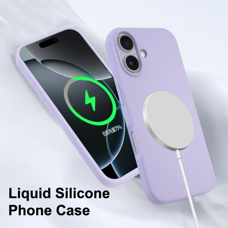 For iPhone 14 Liquid Silicone Full Coverage MagSafe Phone Case(Pink Orange) - iPhone 14 Cases by buy2fix | Online Shopping UK | buy2fix
