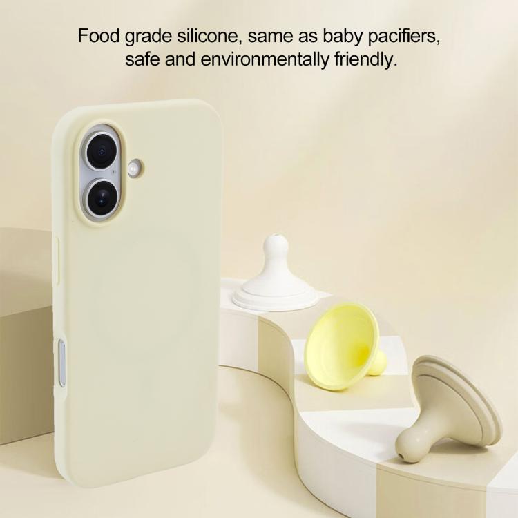 For iPhone 13 mini Liquid Silicone Full Coverage MagSafe Phone Case(White) - iPhone 13 mini Cases by buy2fix | Online Shopping UK | buy2fix