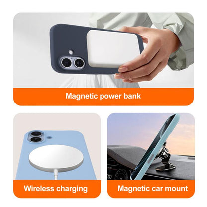 For iPhone 14 Liquid Silicone Full Coverage MagSafe Phone Case(Navy Blue) - iPhone 14 Cases by buy2fix | Online Shopping UK | buy2fix