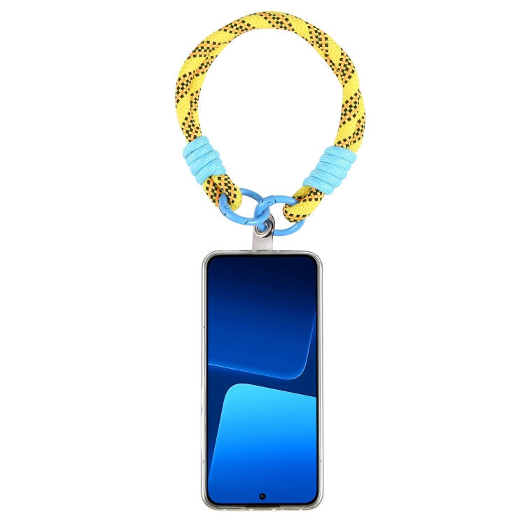 Dopamine Color Double Buckle Twist Rope Short Lanyard(Yellow Black) - Lanyards & Wrist Straps by buy2fix | Online Shopping UK | buy2fix