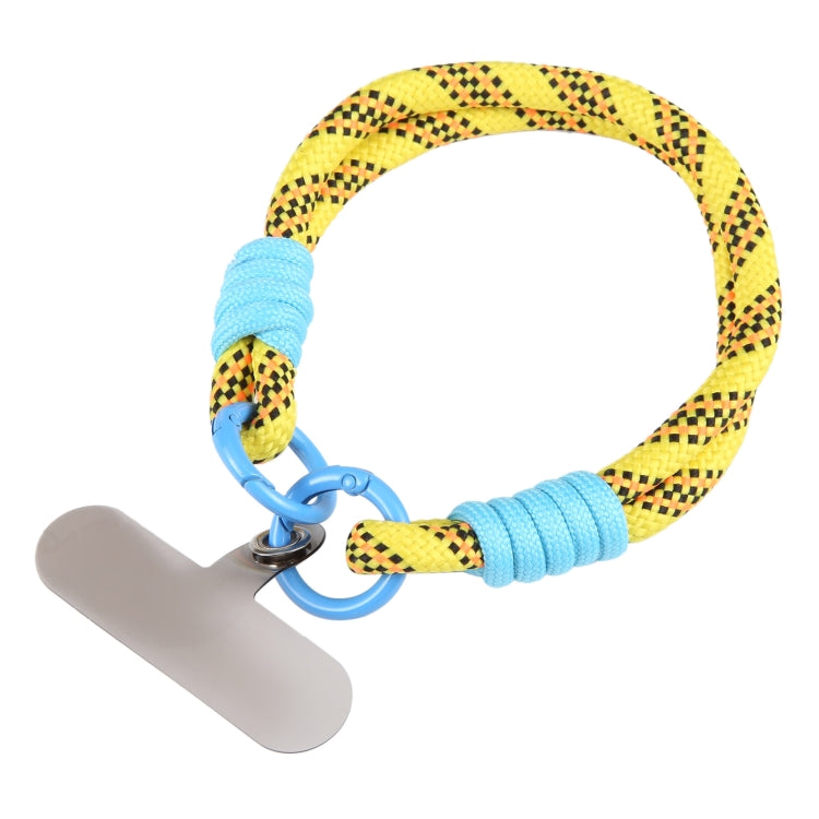 Dopamine Color Double Buckle Twist Rope Short Lanyard(Yellow Black) - Lanyards & Wrist Straps by buy2fix | Online Shopping UK | buy2fix