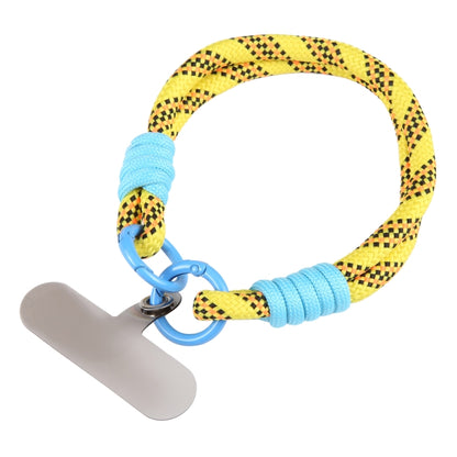 Dopamine Color Double Buckle Twist Rope Short Lanyard(Yellow Black) - Lanyards & Wrist Straps by buy2fix | Online Shopping UK | buy2fix