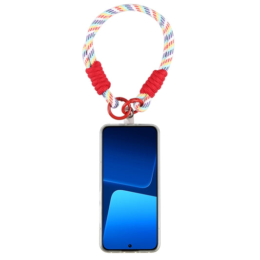 Dopamine Color Double Buckle Twist Rope Short Lanyard(Colorful Red) - Lanyards & Wrist Straps by buy2fix | Online Shopping UK | buy2fix