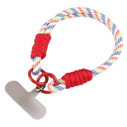 Dopamine Color Double Buckle Twist Rope Short Lanyard(Colorful Red) - Lanyards & Wrist Straps by buy2fix | Online Shopping UK | buy2fix