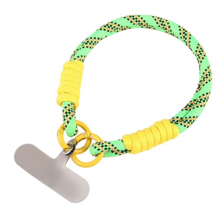 Dopamine Color Double Buckle Twist Rope Short Lanyard(Green Yellow Black) - Lanyards & Wrist Straps by buy2fix | Online Shopping UK | buy2fix