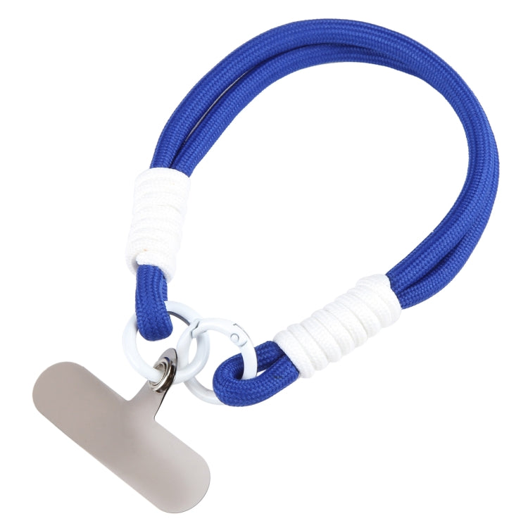 Dopamine Color Double Buckle Twist Rope Short Lanyard(Blue White) - Lanyards & Wrist Straps by buy2fix | Online Shopping UK | buy2fix