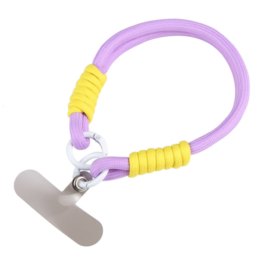 Dopamine Color Double Buckle Twist Rope Short Lanyard(Purple White) - Lanyards & Wrist Straps by buy2fix | Online Shopping UK | buy2fix