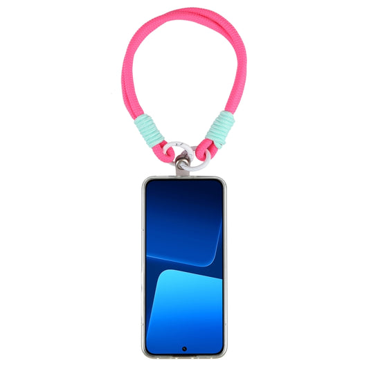 Dopamine Color Double Buckle Twist Rope Short Lanyard(Rose Red) - Lanyards & Wrist Straps by buy2fix | Online Shopping UK | buy2fix