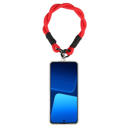 Dopamine Color Double Buckle Twist Rope Short Lanyard(Red Black) - Lanyards & Wrist Straps by buy2fix | Online Shopping UK | buy2fix