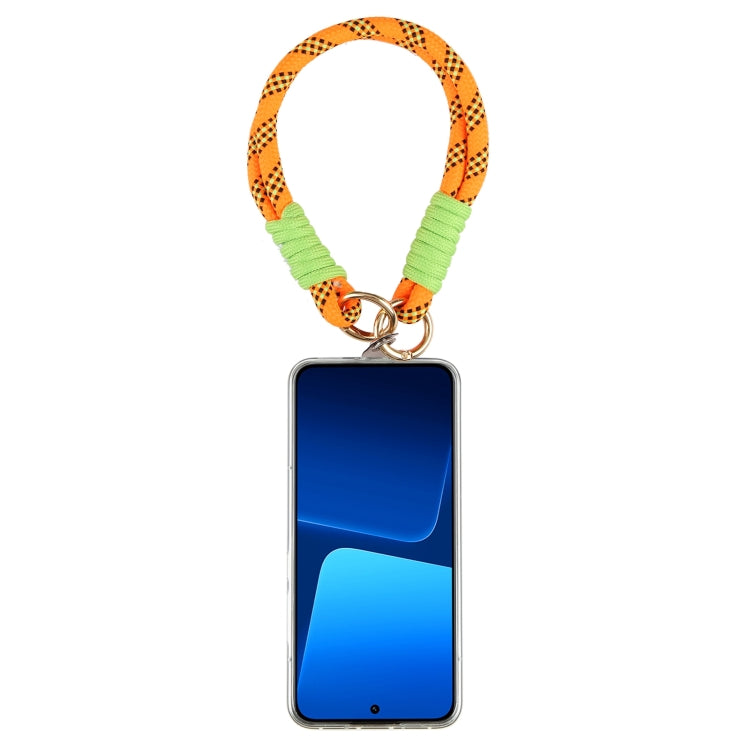 Dopamine Color Double Buckle Twist Rope Short Lanyard(Orange Black Green) - Lanyards & Wrist Straps by buy2fix | Online Shopping UK | buy2fix