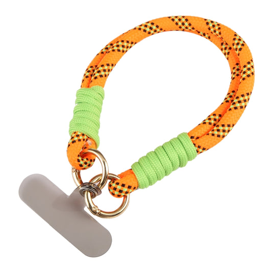 Dopamine Color Double Buckle Twist Rope Short Lanyard(Orange Black Green) - Lanyards & Wrist Straps by buy2fix | Online Shopping UK | buy2fix