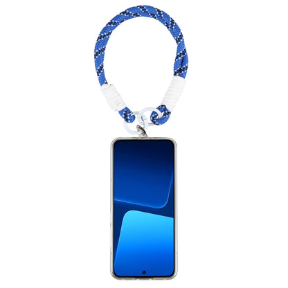 Dopamine Color Double Buckle Twist Rope Short Lanyard(Blue Black White) - Lanyards & Wrist Straps by buy2fix | Online Shopping UK | buy2fix