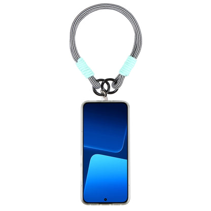 Dopamine Color Double Buckle Twist Rope Short Lanyard(Black White Black) - Lanyards & Wrist Straps by buy2fix | Online Shopping UK | buy2fix