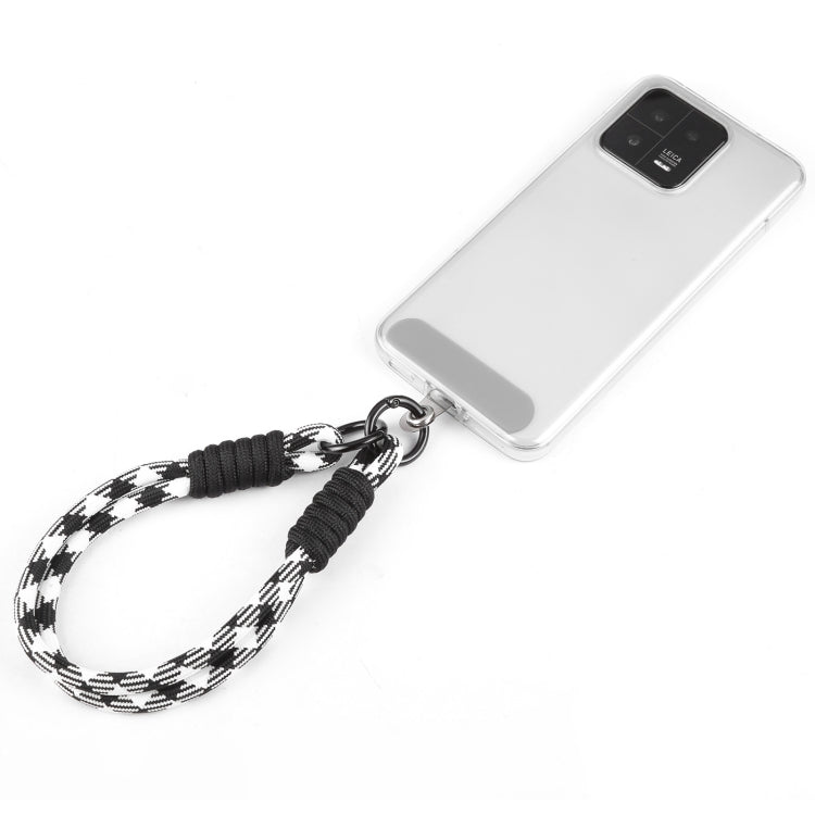 Dopamine Color Double Buckle Twist Rope Short Lanyard(Blue Black White) - Lanyards & Wrist Straps by buy2fix | Online Shopping UK | buy2fix