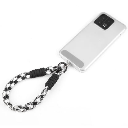 Dopamine Color Double Buckle Twist Rope Short Lanyard(Blue Black White) - Lanyards & Wrist Straps by buy2fix | Online Shopping UK | buy2fix