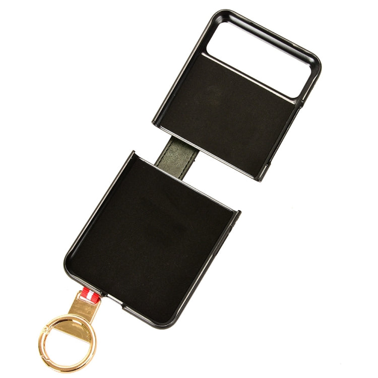 For Motorola Razr 40 Wristband Leather Back Phone Case(Green) by buy2fix