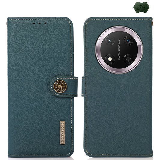 For Honor X9c KHAZNEH Custer Genuine Leather RFID Phone Case(Green) - Honor Cases by buy2fix | Online Shopping UK | buy2fix