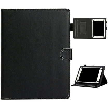 For 7 inch Universal Solid Color Horizontal Flip Leather Case with Card Slots & Holder & Pen Slot(Black) - 7 inch by buy2fix | Online Shopping UK | buy2fix