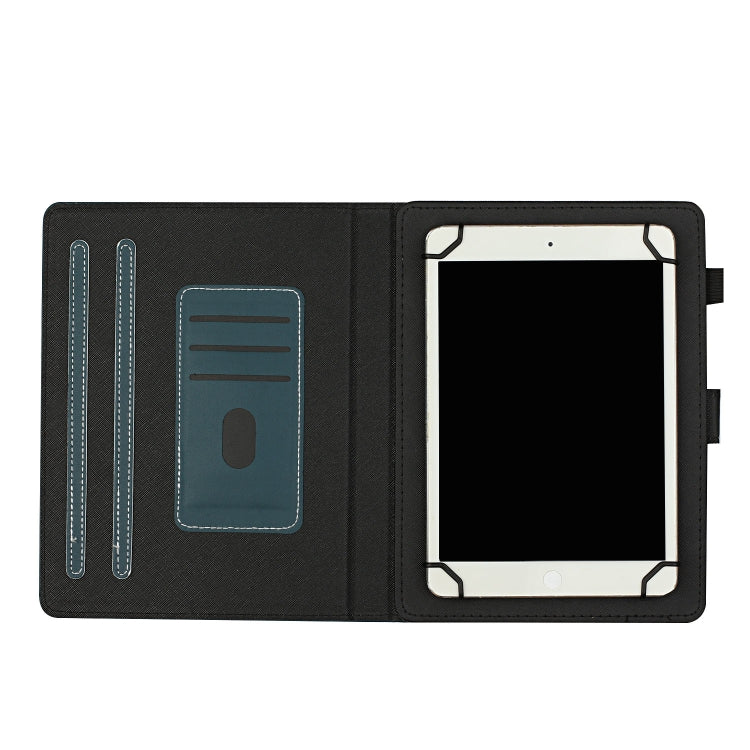For 7 inch Universal Solid Color Horizontal Flip Leather Case with Card Slots & Holder & Pen Slot(Dark Green) - 7 inch by buy2fix | Online Shopping UK | buy2fix