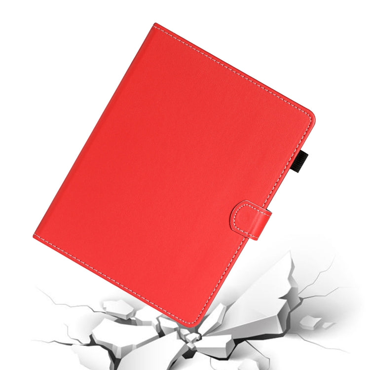 For 8 inch Universal Solid Color Horizontal Flip Leather Case with Card Slots & Holder & Pen Slot(Red) - 8 inch by buy2fix | Online Shopping UK | buy2fix