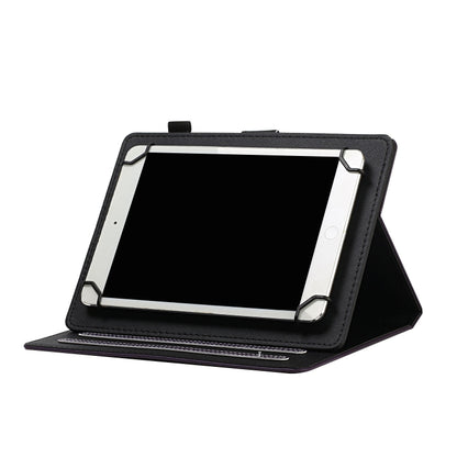 For 10 inch Universal Solid Color Horizontal Flip Leather Case with Card Slots & Holder & Pen Slot(Purple) - 10 - 11 inch by buy2fix | Online Shopping UK | buy2fix