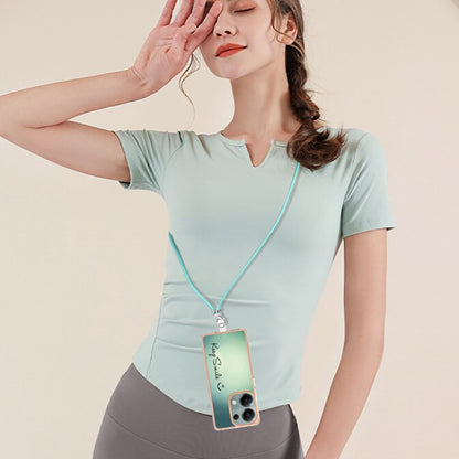 For Xiaomi Redmi Note 13 Pro 4G Global Electroplating Dual-side IMD Phone Case with Lanyard(Smile) - Xiaomi Cases by buy2fix | Online Shopping UK | buy2fix
