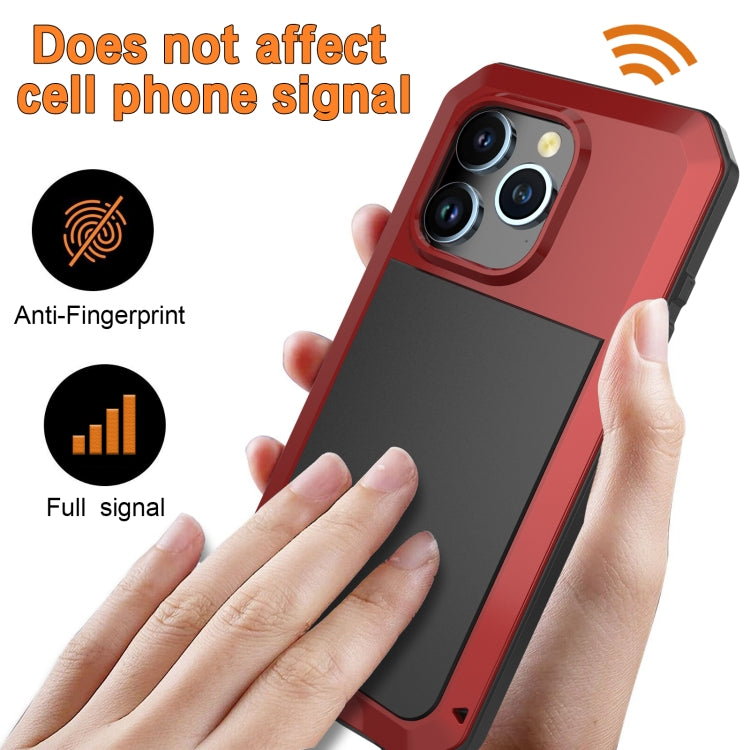 For iPhone 15 Pro Max Shockproof Life Waterproof Dust-proof Metal + Silicone Phone Case(Red) - iPhone 15 Pro Max Cases by buy2fix | Online Shopping UK | buy2fix