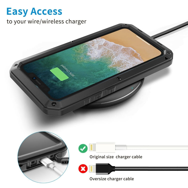 For iPhone 15 Pro Max Shockproof Life Waterproof Dust-proof Metal + Silicone Phone Case(Black) - iPhone 15 Pro Max Cases by buy2fix | Online Shopping UK | buy2fix