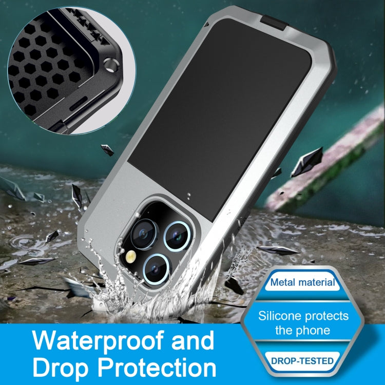 For iPhone 15 Pro Max Shockproof Life Waterproof Dust-proof Metal + Silicone Phone Case(Silver) - iPhone 15 Pro Max Cases by buy2fix | Online Shopping UK | buy2fix