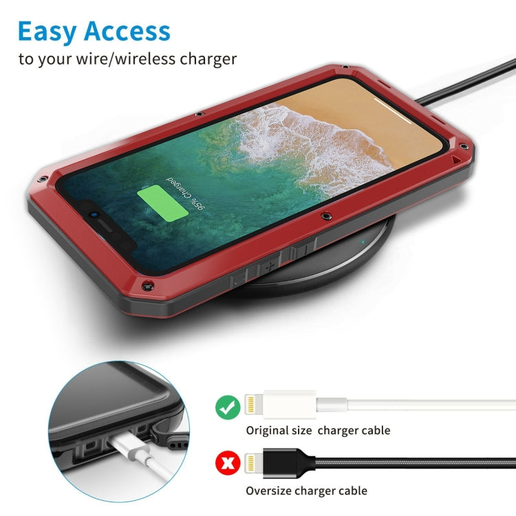 For iPhone 15 Pro Shockproof Life Waterproof Dust-proof Metal + Silicone Phone Case(Red) - iPhone 15 Pro Cases by buy2fix | Online Shopping UK | buy2fix