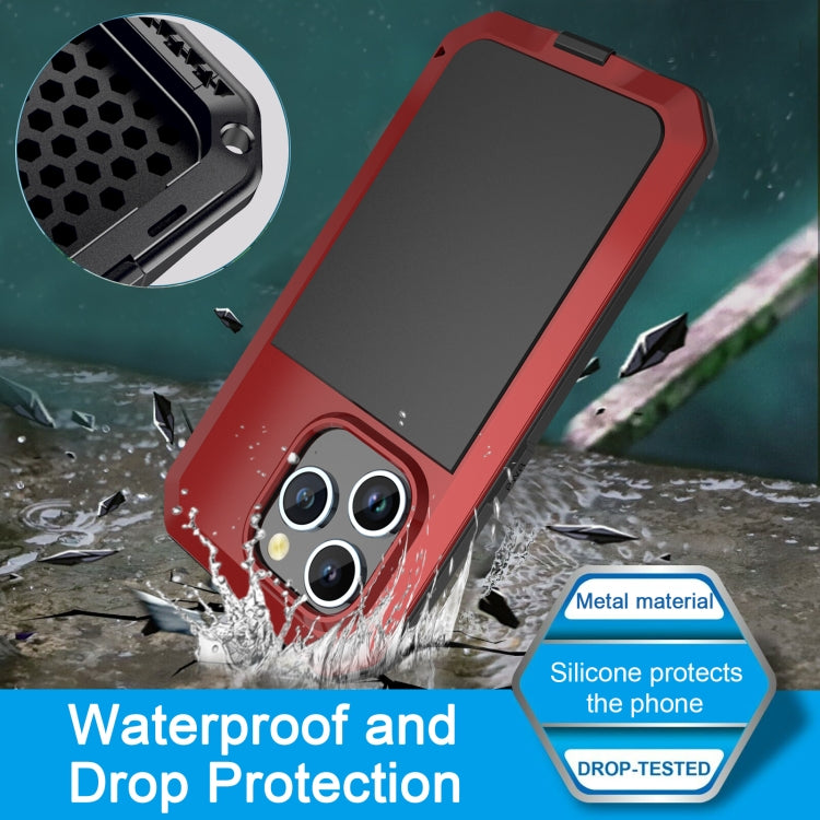 For iPhone 15 Pro Shockproof Life Waterproof Dust-proof Metal + Silicone Phone Case(Red) - iPhone 15 Pro Cases by buy2fix | Online Shopping UK | buy2fix