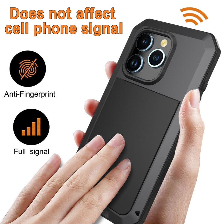 For iPhone 15 Pro Shockproof Life Waterproof Dust-proof Metal + Silicone Phone Case(Black) - iPhone 15 Pro Cases by buy2fix | Online Shopping UK | buy2fix