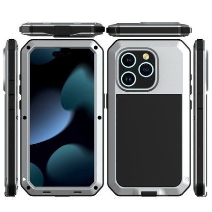 For iPhone 15 Pro Shockproof Life Waterproof Dust-proof Metal + Silicone Phone Case(Silver) - iPhone 15 Pro Cases by buy2fix | Online Shopping UK | buy2fix