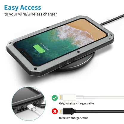 For iPhone 15 Pro Shockproof Life Waterproof Dust-proof Metal + Silicone Phone Case(Silver) - iPhone 15 Pro Cases by buy2fix | Online Shopping UK | buy2fix