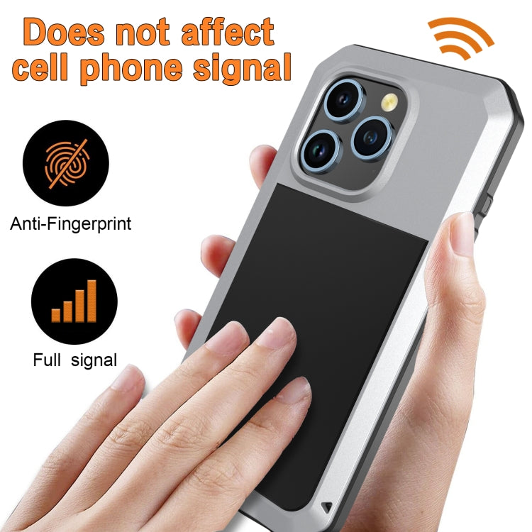 For iPhone 15 Pro Shockproof Life Waterproof Dust-proof Metal + Silicone Phone Case(Silver) - iPhone 15 Pro Cases by buy2fix | Online Shopping UK | buy2fix