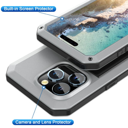 For iPhone 15 Pro Shockproof Life Waterproof Dust-proof Metal + Silicone Phone Case(Silver) - iPhone 15 Pro Cases by buy2fix | Online Shopping UK | buy2fix