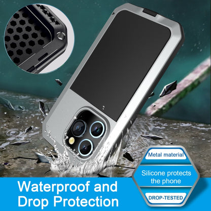 For iPhone 15 Pro Shockproof Life Waterproof Dust-proof Metal + Silicone Phone Case(Silver) - iPhone 15 Pro Cases by buy2fix | Online Shopping UK | buy2fix