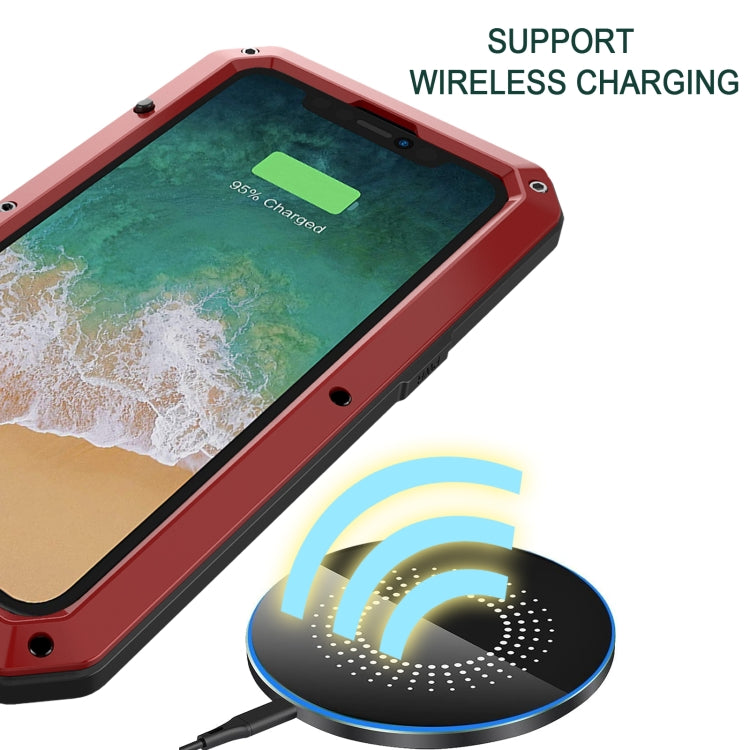 For iPhone 15 Shockproof Life Waterproof Dust-proof Metal + Silicone Phone Case(Red) - iPhone 15 Cases by buy2fix | Online Shopping UK | buy2fix