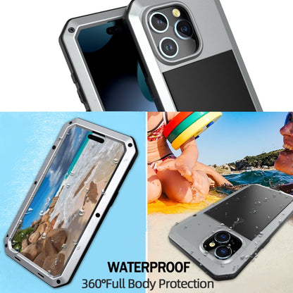 For iPhone 15 Shockproof Life Waterproof Dust-proof Metal + Silicone Phone Case(Silver) - iPhone 15 Cases by buy2fix | Online Shopping UK | buy2fix
