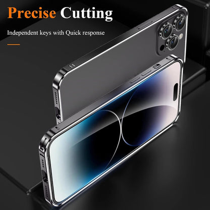 For iPhone 14 Pro Max 3 in 1 Ultra-thin Metal Frame + Lens + Film Phone Protection Set(Black) - iPhone 14 Pro Max Cases by buy2fix | Online Shopping UK | buy2fix