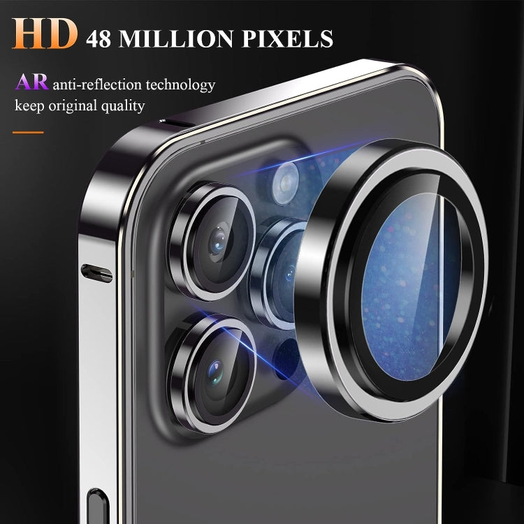 For iPhone 14 Pro Max 3 in 1 Ultra-thin Metal Frame + Lens + Film Phone Protection Set(Black) - iPhone 14 Pro Max Cases by buy2fix | Online Shopping UK | buy2fix