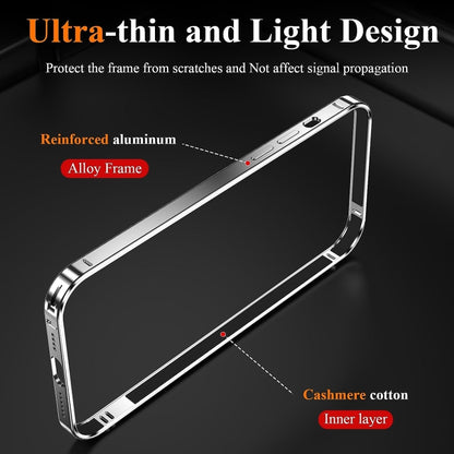 For iPhone 14 Pro Max 3 in 1 Ultra-thin Metal Frame + Lens + Film Phone Protection Set(Silver) - iPhone 14 Pro Max Cases by buy2fix | Online Shopping UK | buy2fix