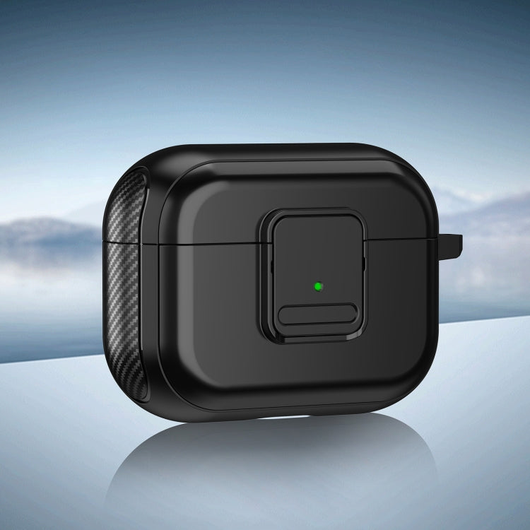 For AirPods Pro 2 TPU + PC Wireless Earphones Case with Magnetic Switch(Black) - For AirPods Pro 2 by buy2fix | Online Shopping UK | buy2fix
