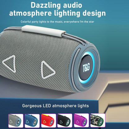T&G TG-657 Portable Wireless 3D Stereo Subwoofer Bluetooth Speaker Support FM / LED Atmosphere Light(Blue) - Desktop Speaker by T&G | Online Shopping UK | buy2fix
