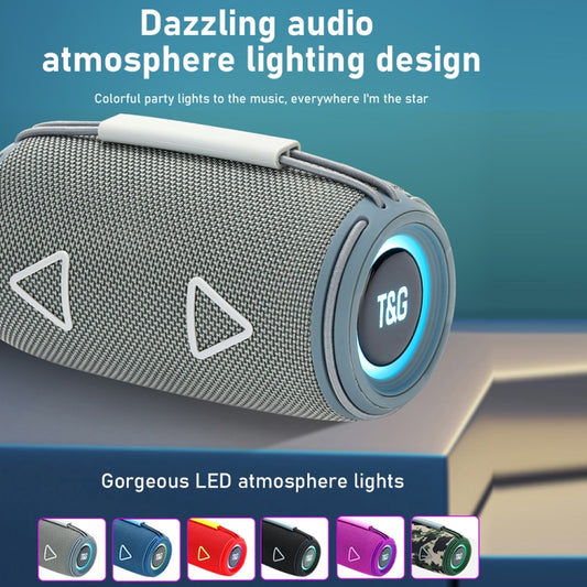 T&G TG-657 Portable Wireless 3D Stereo Subwoofer Bluetooth Speaker Support FM / LED Atmosphere Light(Purple) - Desktop Speaker by T&G | Online Shopping UK | buy2fix